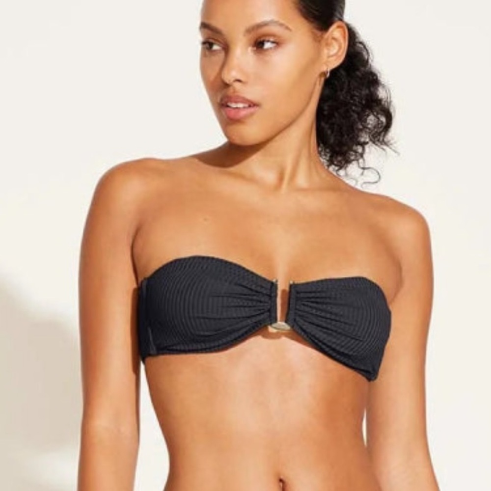 NWT Vitamin A Astrid Bandeau - BLACK EcoRib Size 8 Medium